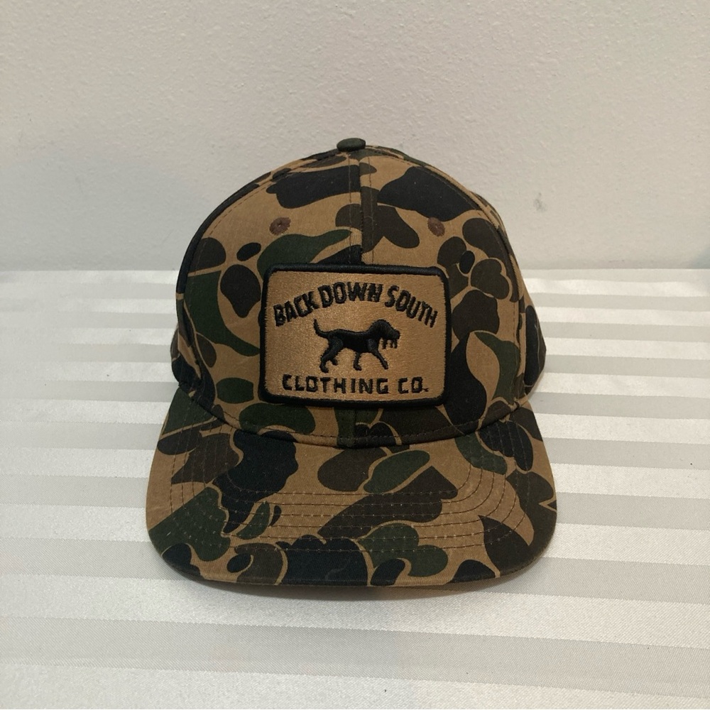 Back Down South Clothing Co. Camo Hat Adjustable Duck Camo Bird Dog
